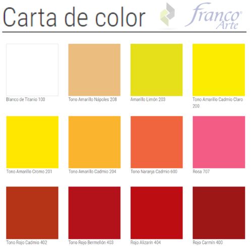 Pintura Acrilica Franco Arte colores 1