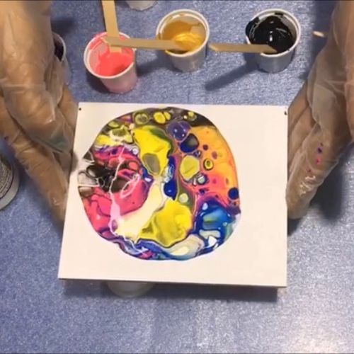 Pinturas Fusion Color Acrilico Al frio De 250cc Y 60cc Combinada Con Medio Fluido