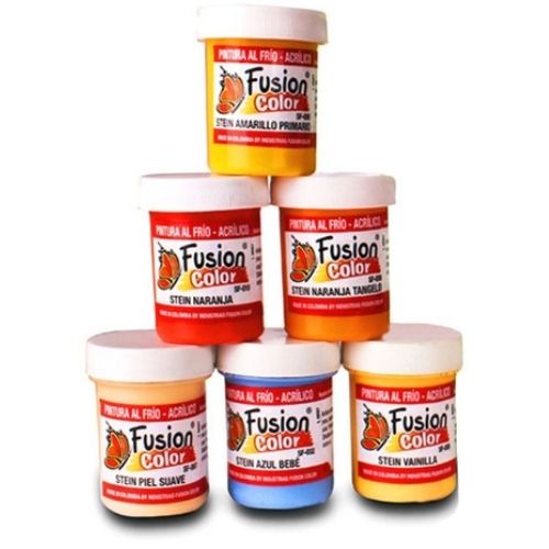 Pinturas Fusion Color Acrilico Al frio De 250cc Y 60cc Piramide
