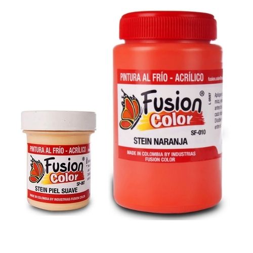Pinturas Fusion Color Acrilico Al frio De 250cc Y 60cc Portada
