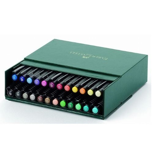 Pitt Artist Pens Brush Marcadores Faber Castell X12 Y X24 Abierta Caja 24