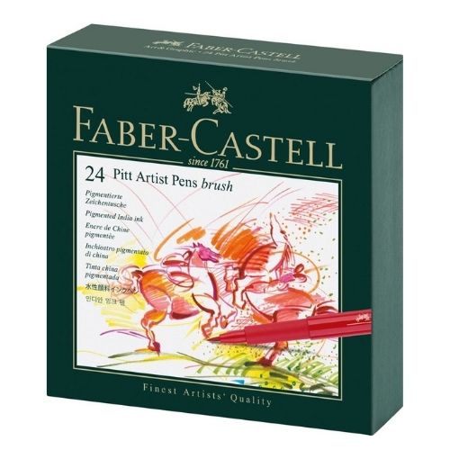 Pitt Artist Pens Brush Marcadores Faber Castell X12 Y X24 Empaque De 24 1