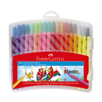 Plumones Faber-Castell Fiesta x36 Estuche Transparente