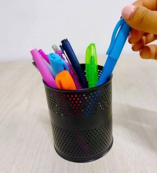 Porta Lapices Gipao En Rejilla Redondo Uso