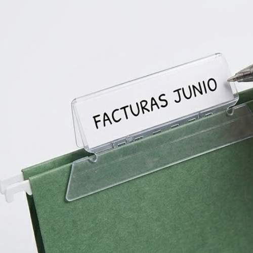 Portaguías o Visor de Acetato Transparentes para Carpeta Colgante x 10