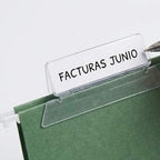 Portaguías o Visor de Acetato Transparentes para Carpeta Colgante x 10