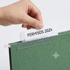 Portaguías o Visor de Acetato Transparentes para Carpeta Colgante x 10