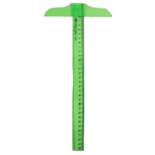 Regla T Faber Castell 30 cm Acrilica transparente
