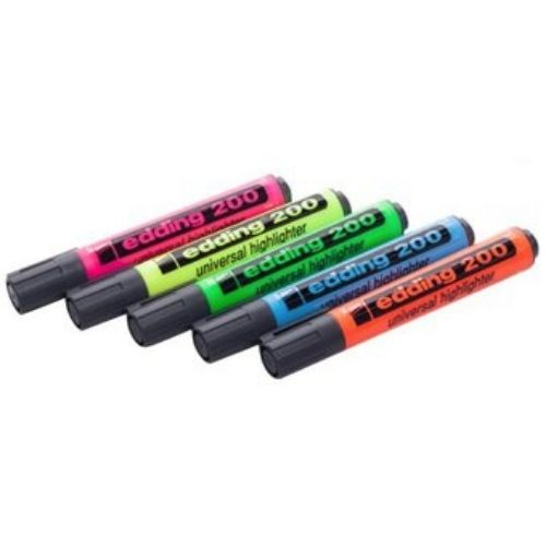 Resaltador Edding 200 De Varios Colores Presentacion De Lado Muestra