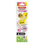 Resaltador Offiesco Doble Punta Borrable x4 – Fluorescente para Estudio y Oficina