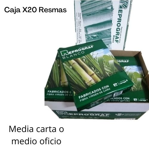 Resma Media Carta Y Oficio De Papel Blanco O Natural Reprograf Caja Descrip