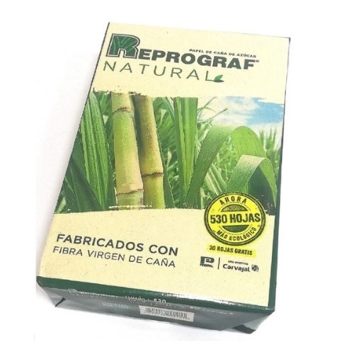 Resma Media Carta Y Oficio De Papel Blanco O Natural Reprograf Natural Muestra