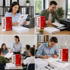 Resma de Papel Punax A4 (75 g/m²) x 500 Hojas Tamaño Carta Blanca