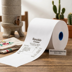 Rollo Térmico Impreso Rancherito para Registradora Dispapele 80 mm x 90 m