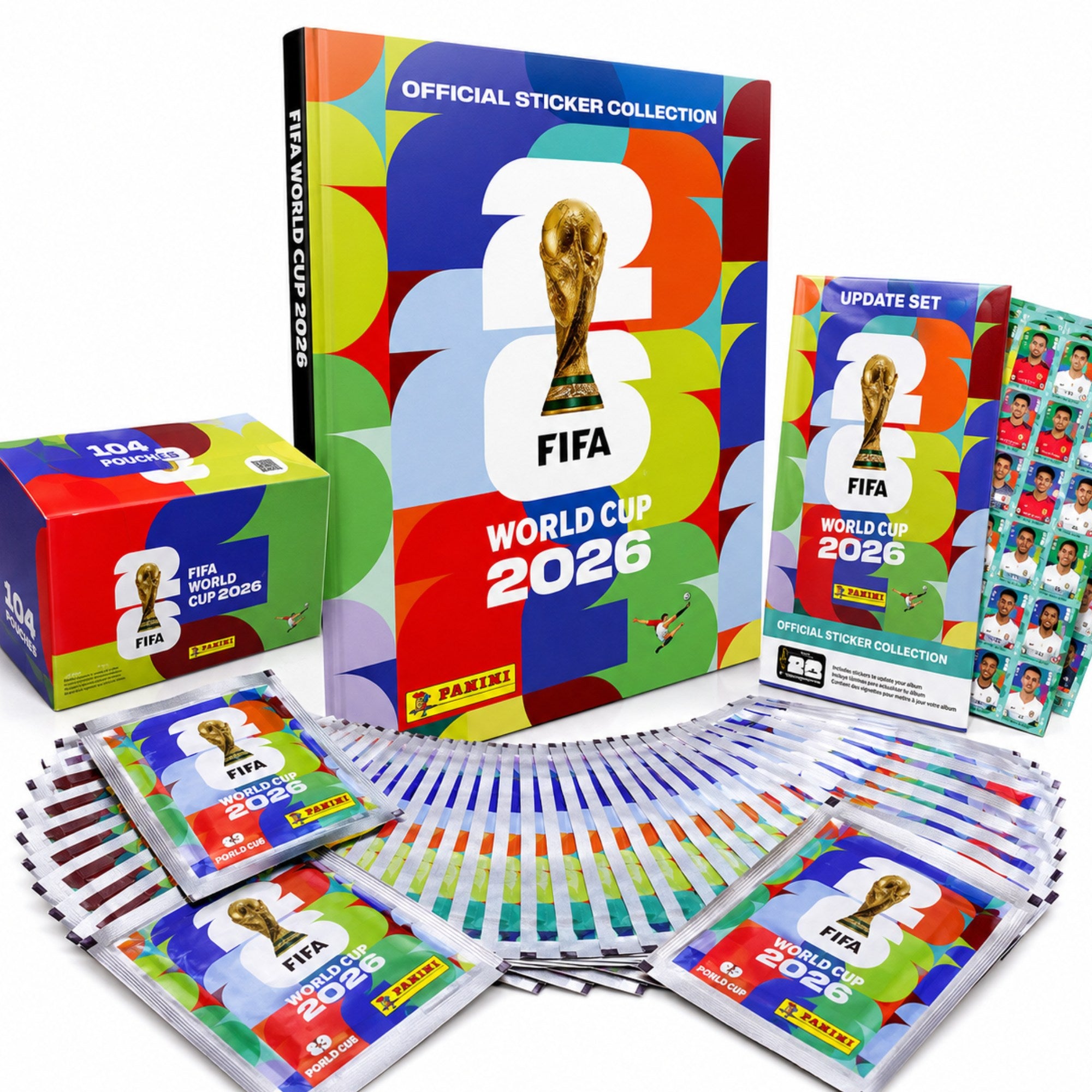 SUPER KIT Panini:  1 caja de laminas + Álbum Pasta Dura (Gratis) + Kit de Actualización