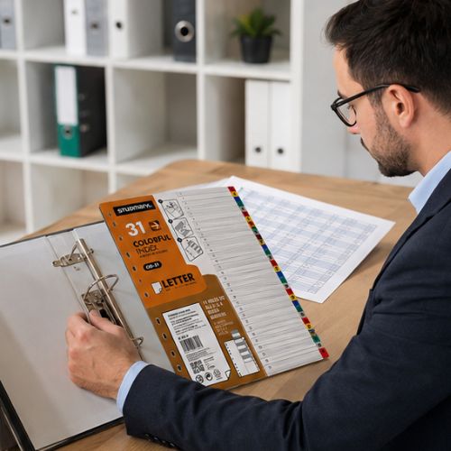 Separador para Folder de 31 Divisiones Studmark CID 31 | Índice de Colores