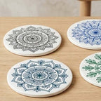 Juego de 6 Rotuladores o Marcadores para Porcelana edding 4200| Punta de Pincel (1-4 mm) para Pintar Cerámica, Cristal y Vidrio | Tonos Azules