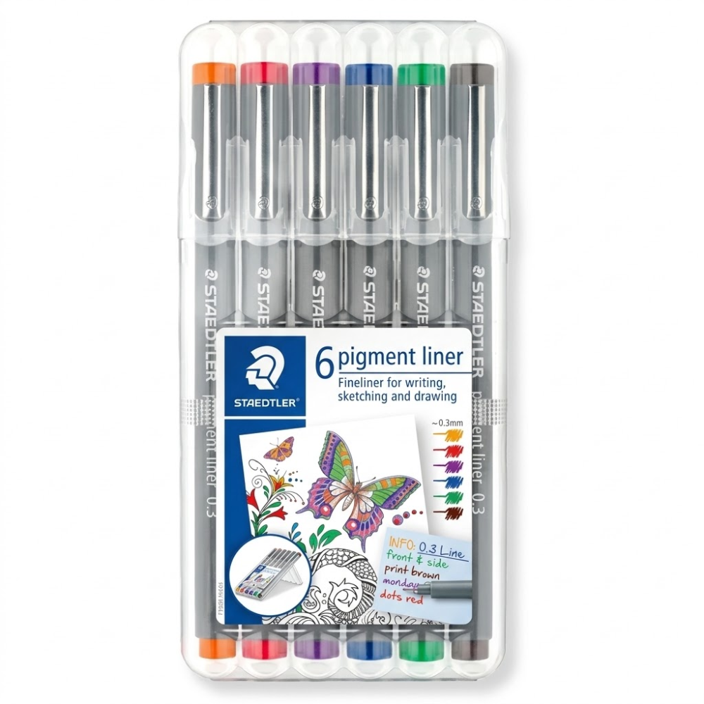 Rapidografo Staedtler Pigment Liner 0,3 mm x6 Colores