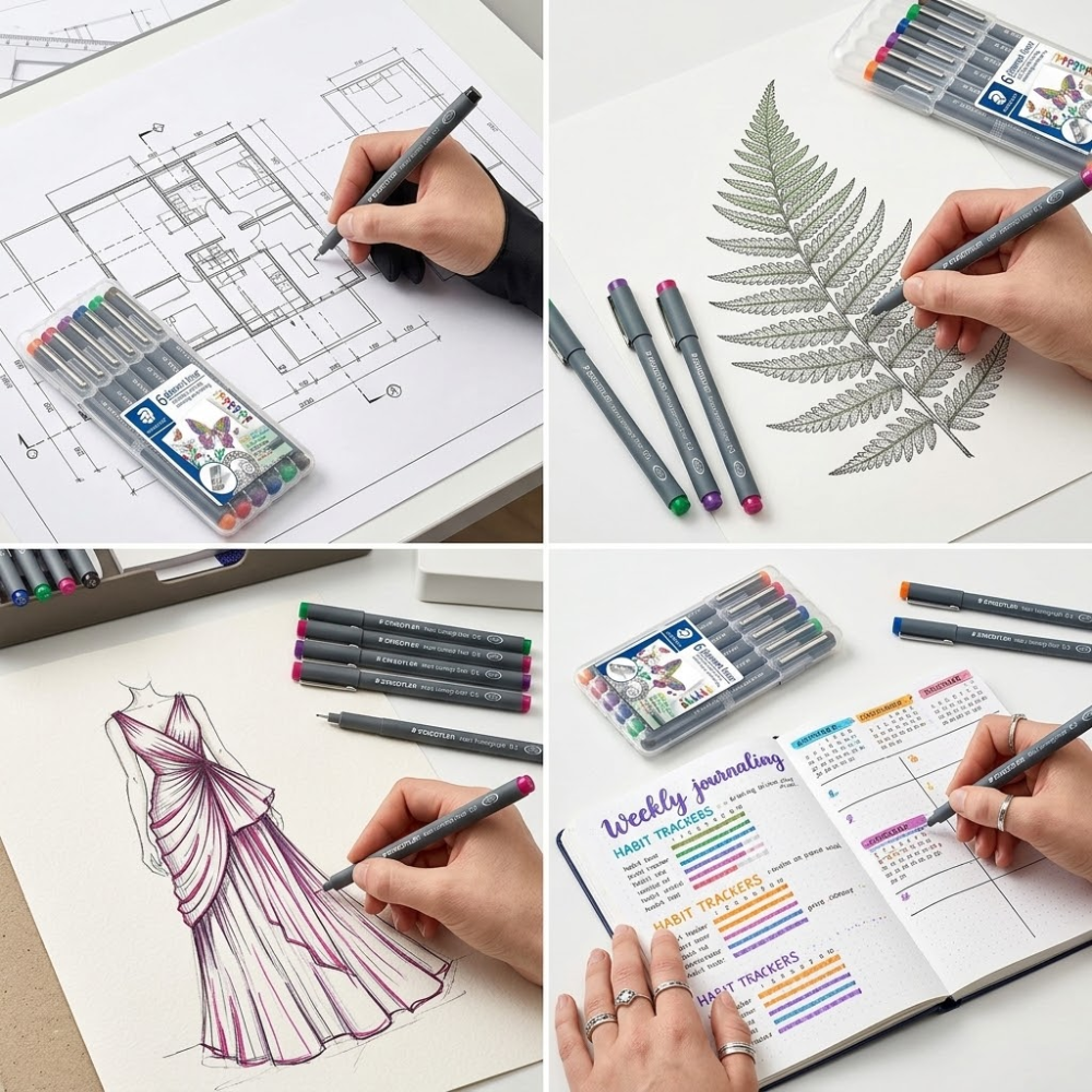 Rapidografo Staedtler Pigment Liner 0,5 mm x6 Colores