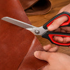 Tijera Profesional Wings 9.5" en Acero Inoxidable para Tela, Cuero, Cartón, Alfombra con Regla de Medición Integrada