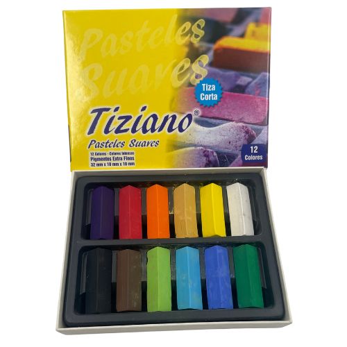 Tiza oleo pastel pasteles suaves tiziano tiza corta x12