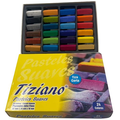 Tiza oleo pastel pasteles suaves tiziano tiza corta x24