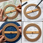 Transportador Circular 360º en Madera para Geometría