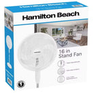 Ventilador de Pedestal Hamilton Beach 16” (Blanco) – Modelo HBF-FS40AW