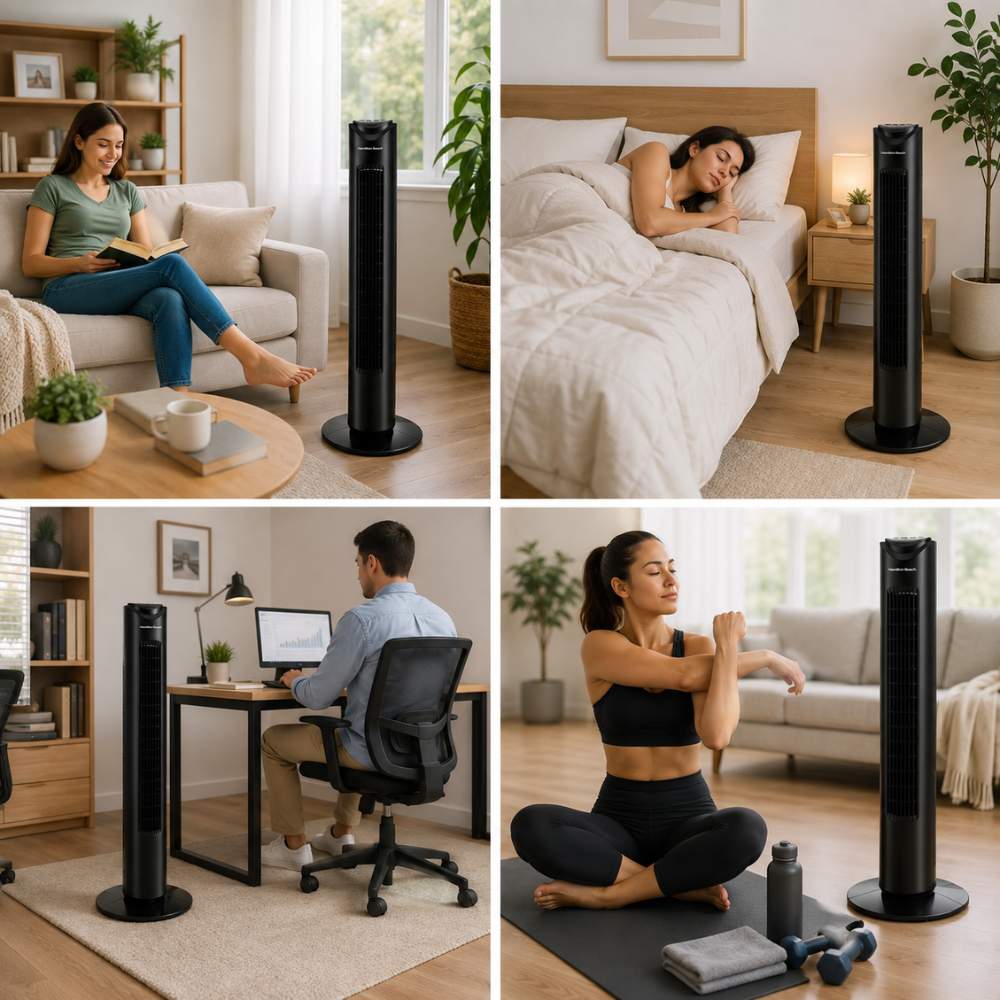 Ventilador de Torre Hamilton Beach HB201R – Negro