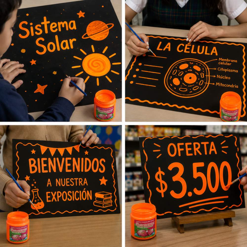 Vinilo Parchesitos pequeño Naranja Neón Fluorescente x 33 gms