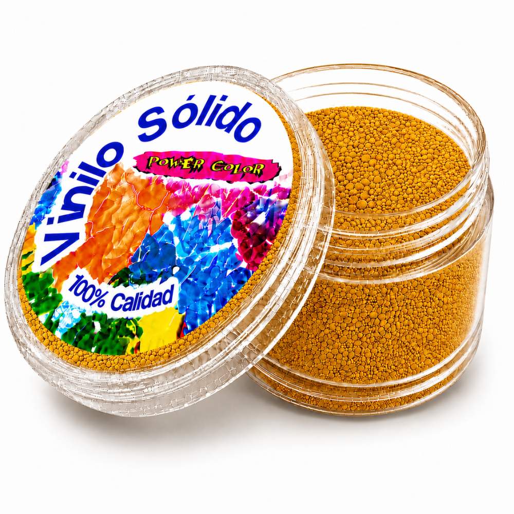 Vinilo Sólido en Polvo Power Color Acrilico Perlado Dorado Oscuro – 16 g (2)