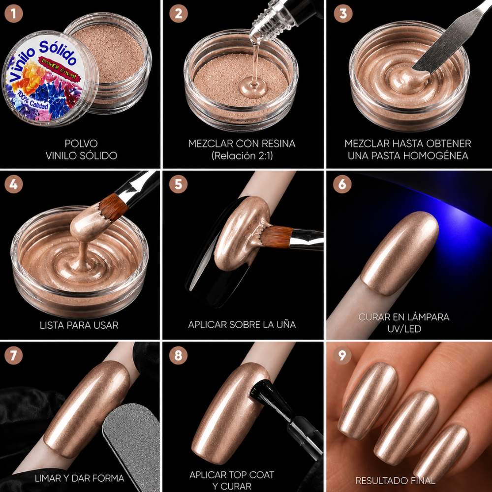 Vinilo Sólido en Polvo Power Color Iluminador Bronce – 16 g (7)