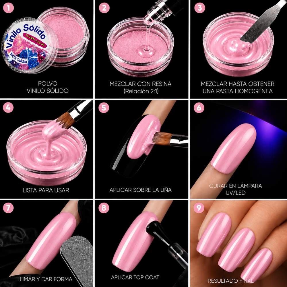 Vinilo Sólido en Polvo Power Color Iluminador Magenta – 16 g (10)