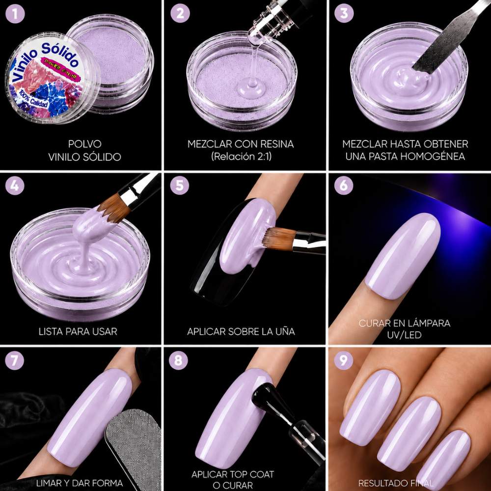 Vinilo Sólido en Polvo Power Color Iluminador Morado – 16 g (9)
