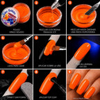 Vinilo Sólido en Polvo Power Color Naranja Fluorescente Acrílico – 16 g (6)
