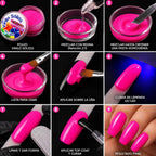 Vinilo Sólido en Polvo Power Color Magenta Fluorescente Acrílico – 16 g (7)