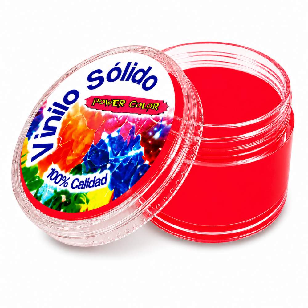 Vinilo Sólido en Polvo Power Color Rojo Fluorescente Acrílico – 16 g (3)