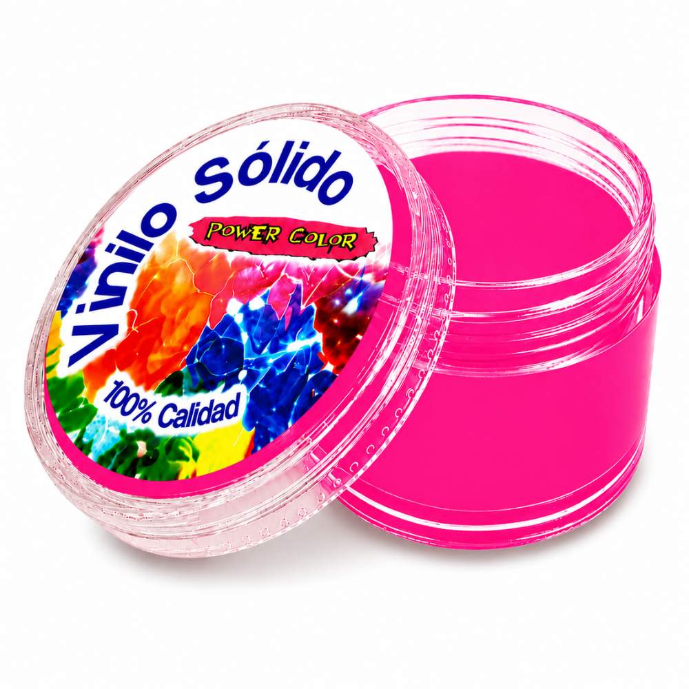 Vinilo Sólido en Polvo Power Color Rosa Fluorescente Acrílico – 16 g (8)