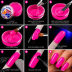 Vinilo Sólido en Polvo Power Color Rosa Fluorescente Acrílico – 16 g (8)