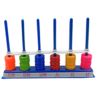 Ábaco Vertical Plástico x 6 Unicolor