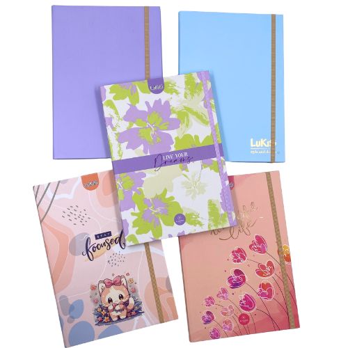 Agenda o cuaderno pasta dura cosida con resorte y separador