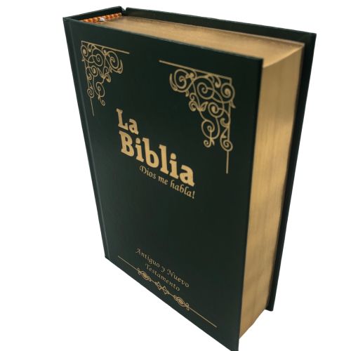 Biblia pasta dura con lomo de hojas dorado