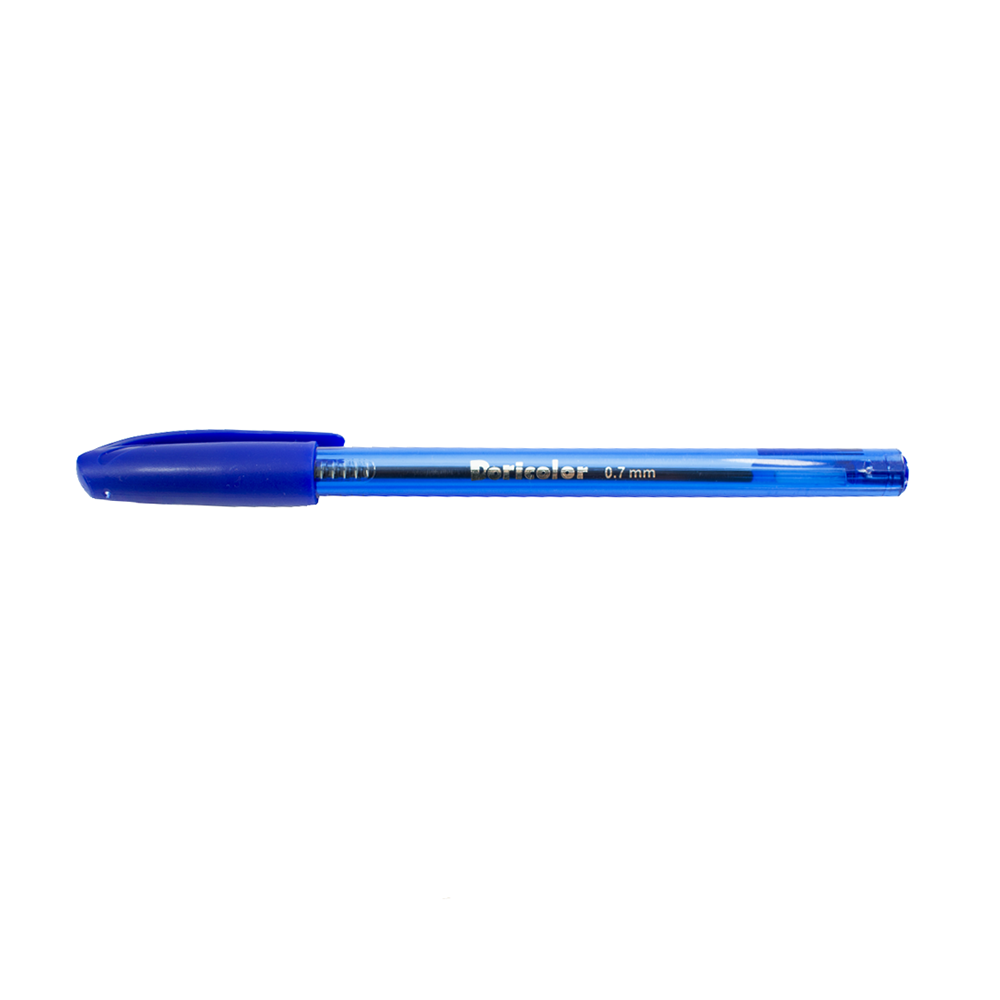 Bolígrafo Doricolor Semi-Gel 0.7 mm azul, caja x 12 unidades