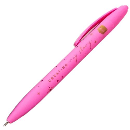 Boligrafo fucsia retractil soft touch 0.7 mm