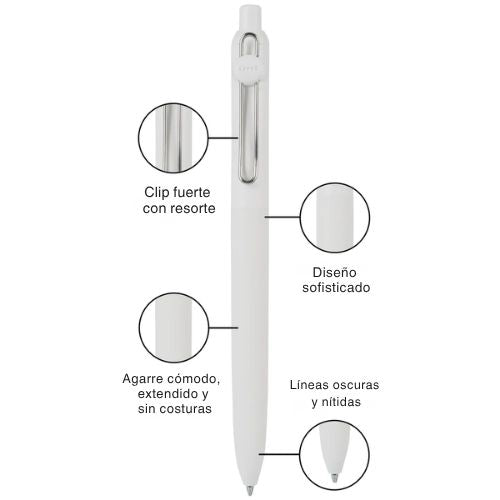 Bolígrafo Retráctil Tinta Gel Liquida uni-ball Zento 0,7 mm - Niebla