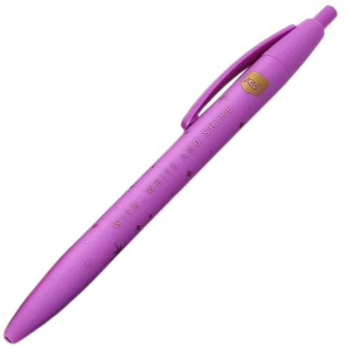 Boligrafo morado retractil soft touch 0.7 mm