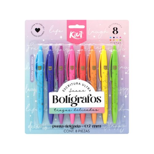 Boligrafos de colores marca kiut