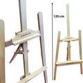 Caballete grafitos grande madera cruda armable pequeno 120 centimetros