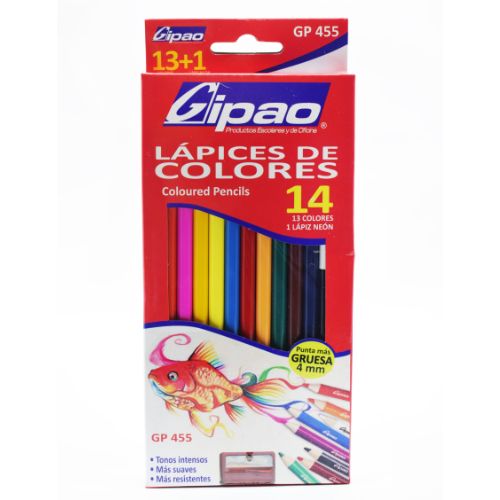 Caja colores gipao 13 lapices unipunta