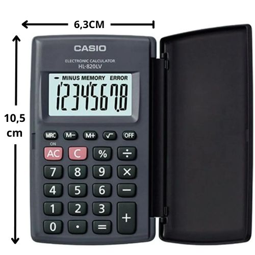 Calculadora 8 digitos casio HL 820LV bk